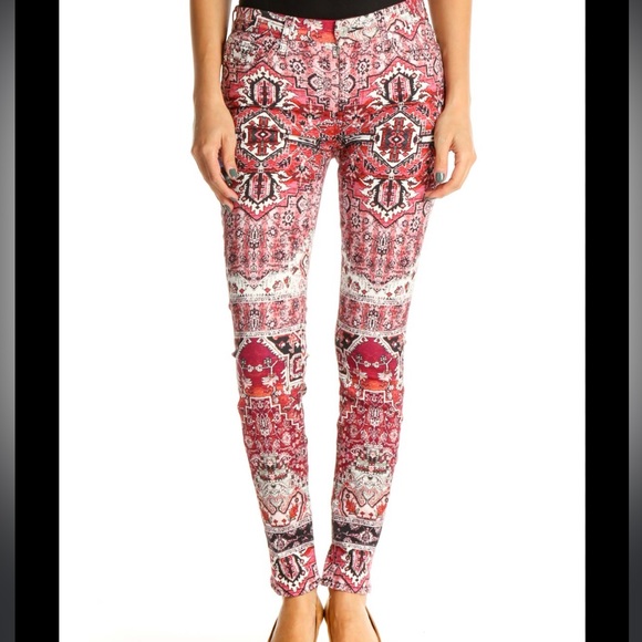 7 for all mankind the ankle super skinny totem print jeans - Picture 5 of 5